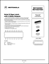 MC74ACT564N datasheet: Octal D-type latch with 3-state outputs MC74ACT564N