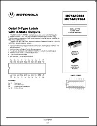 MC74AC564DW datasheet: Octal D-type latch with 3-state outputs MC74AC564DW