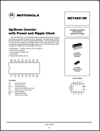 MC74AC190D datasheet: Up,down counter with preset and ripple clock MC74AC190D