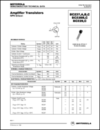 BC239 datasheet: NPN silicon amplifier transistor BC239