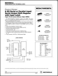 MC54HC597AJ datasheet: 8-bit serial or parallel-input/serial-output shift register with input latch MC54HC597AJ