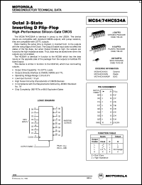 MC74HC534ADW datasheet: Octal 3-state inverting D flip-flop MC74HC534ADW