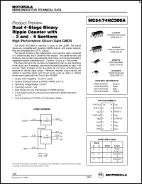 MC74HC390AN datasheet: Dual 4-stage binary ripple counter with/2 and/5 sections MC74HC390AN
