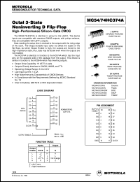 MC74HC374ADW datasheet: Octal 3-state noninverting D flip-flop MC74HC374ADW