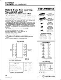 MC54HC373AJ datasheet: Octal 3-state non-inverting transparent latch MC54HC373AJ