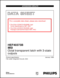 HEF40373BDB datasheet: Octal transparent latch with 3-state outputs HEF40373BDB