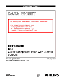 HEF40373BT datasheet: Octal transparent latch with 3-state outputs HEF40373BT