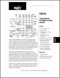 TQ6122-M datasheet: 1 gigasample/sec, 8-bit-to-analog converter TQ6122-M