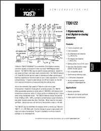 TQ6122-D datasheet: 1 gigasample/sec, 8-bit-to-analog converter TQ6122-D