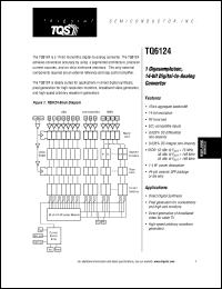 TQ6124 datasheet: 1 gigasample/sec, 14-bit-to-analog converter TQ6124