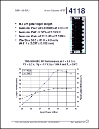 TGF4118-EPU datasheet: 18 mm discrete HFET TGF4118-EPU
