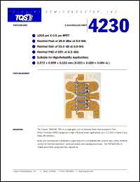 TGF4230-EEU datasheet: 1.2 mm discrete HFET TGF4230-EEU