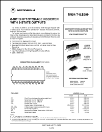 SN54LS299J datasheet: 8-bit shift/storage register with 3-stage outputs SN54LS299J