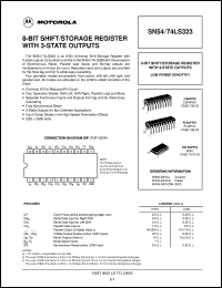 SN54LS323J datasheet: 8-bit shift register with 3-state outputs SN54LS323J