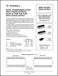 SN54LS374J datasheet: Octal transparent latch with 3-state outputs SN54LS374J