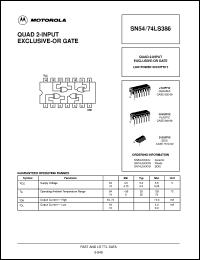 SN74LS386D datasheet: Quad 2-input exclusive-OR gate SN74LS386D