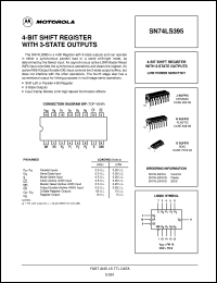 SN74LS395D datasheet: 4-bit shift register with 3-state outputs SN74LS395D