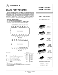 SN74LS398D datasheet: 4-bit shift register with 3-state outputs SN74LS398D