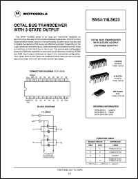 SN74LS623N datasheet: Octal bus transceiver with 3-state outputs SN74LS623N