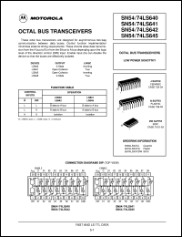 SN74LS641DW datasheet: Octal bus transceiver SN74LS641DW