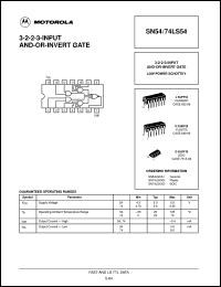 SN54LS54J datasheet: 3-2-2-3-input AND-OR-invert gate SN54LS54J