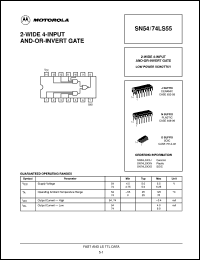 SN74LS55N datasheet: 2-wide 4-input AND-OR-invert gate SN74LS55N