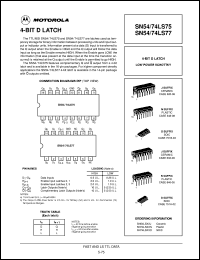 SN74LS77AD datasheet: 4-bit latch SN74LS77AD