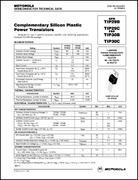 TIP30C datasheet: Complementary silicon plastic power transistor TIP30C