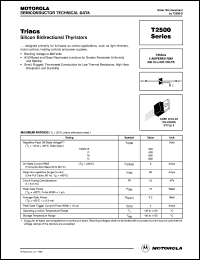 T2500M datasheet: Triac T2500M