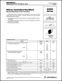 S2800A datasheet: Silicon controlled rectifier S2800A