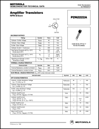 P2N2222A datasheet: Amplifier transistor P2N2222A