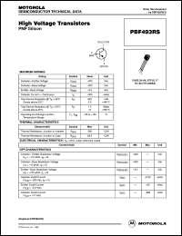 PBF493RS datasheet: High voltage transistor PBF493RS