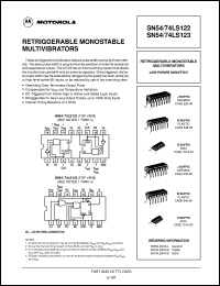 SN54LS123J datasheet: Retriggerable monostable multivibrator SN54LS123J