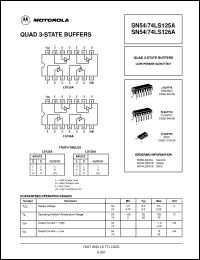 SN74LS126AD datasheet: Quad 3-state buffer SN74LS126AD