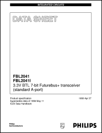 FBL2041BB datasheet: 3.3V BTL 7-bit Futurebus+ transceiver (standard A-port) FBL2041BB