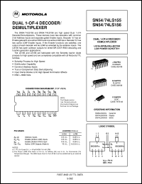 SN54LS156J datasheet: Dual 1-of-4 decoder/demultiplexer SN54LS156J