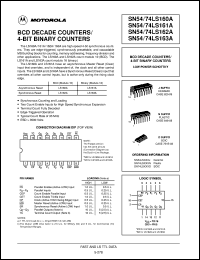 SN74LS161AN datasheet: BCD decade counter/4-bit binary counter SN74LS161AN