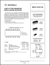 SN74LS173AD datasheet: 4-bit D-type register with 3-state outputs SN74LS173AD