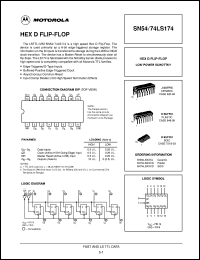 SN74LS174D datasheet: Hex D flip-flop SN74LS174D