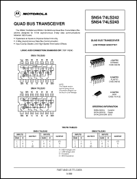 SN74LS242N datasheet: Quad bus transceiver SN74LS242N