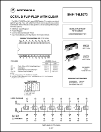 SN74LS273DW datasheet: Octal D flip-flop with clear SN74LS273DW