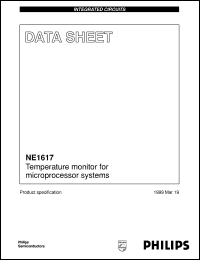 NE1617 datasheet: Temperature monitor for microprocessor systems NE1617
