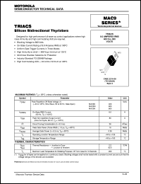 MAC9D datasheet: Triac MAC9D