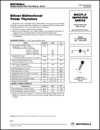 MAC97A4 datasheet: Silicon bidirectional triode thyristor MAC97A4