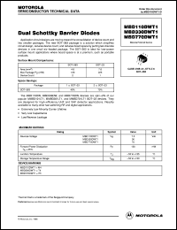 MBD110DWT1 datasheet: Dual schottky barrier diode MBD110DWT1
