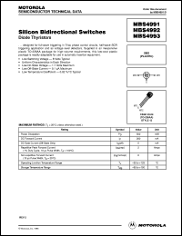 MBS4991 datasheet: Silicon bidirectional switche MBS4991