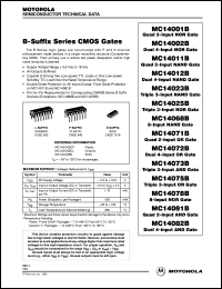 MC14072BCL datasheet: Dual 4-input OR gate MC14072BCL