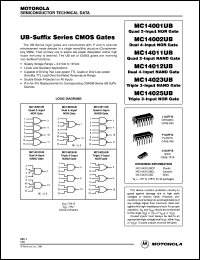 MC14023UBD datasheet: Tripple 3-input NAND gate MC14023UBD