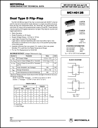 MC14013BCP datasheet: Dual type D flip-flop MC14013BCP