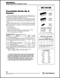 MC14018BCP datasheet: Presettable divide-by-N counter MC14018BCP